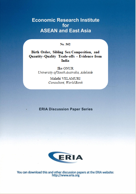 Birth Order, Sibling Sex Composition, and Quantity-Quality Trade-offs - Evidence from India